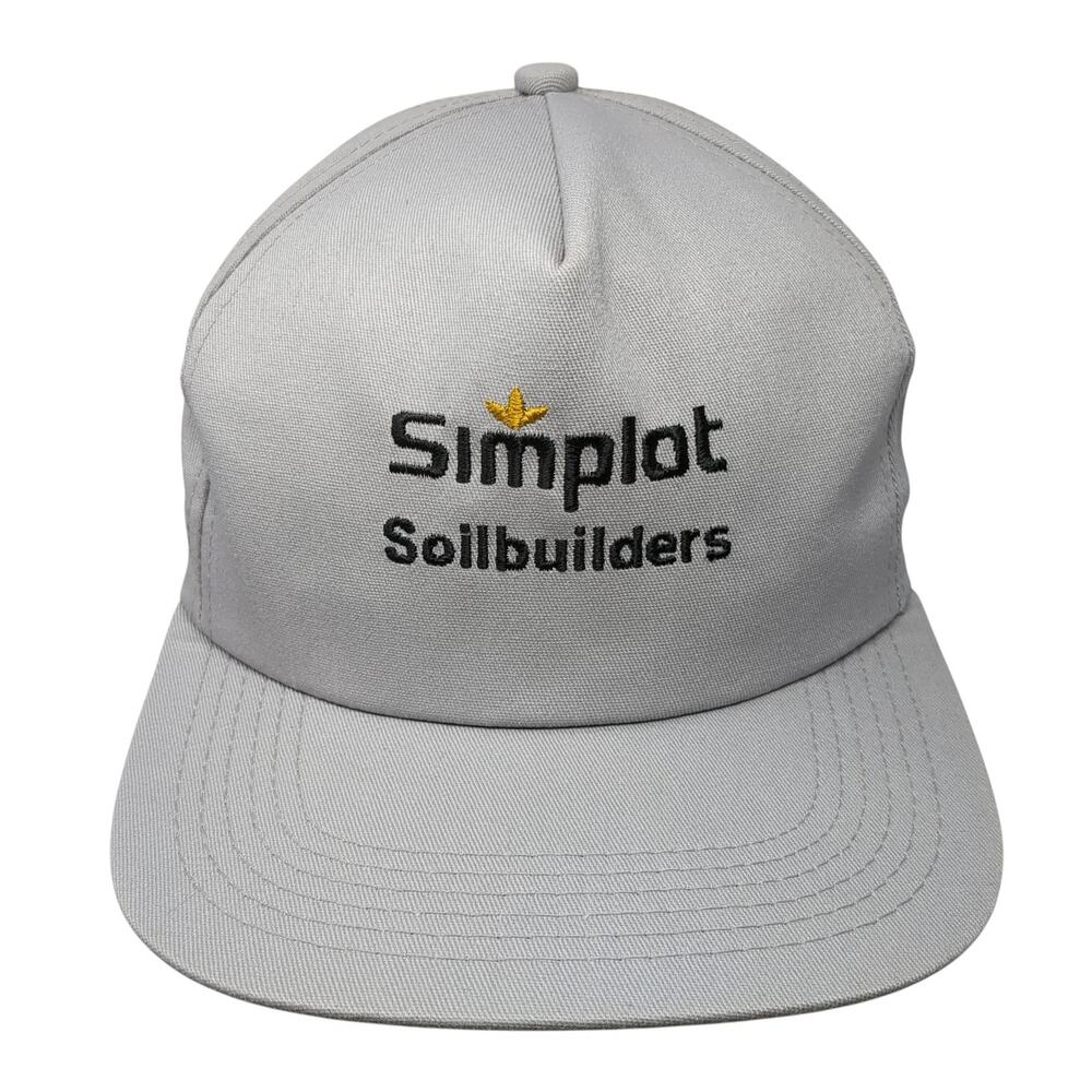 Simplot Soilbuilders Snapback 5 Panel Cap Gray On… - image 1